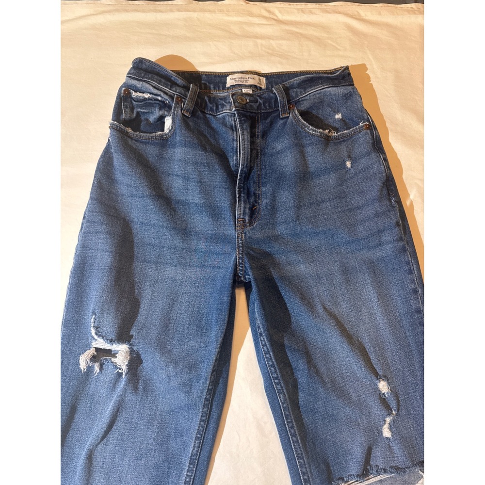 Abercrombie & Fitch Curve Love The Ankle Straight Ultra High Rise Sz 27 4L Y2K - Picture 1 of 6